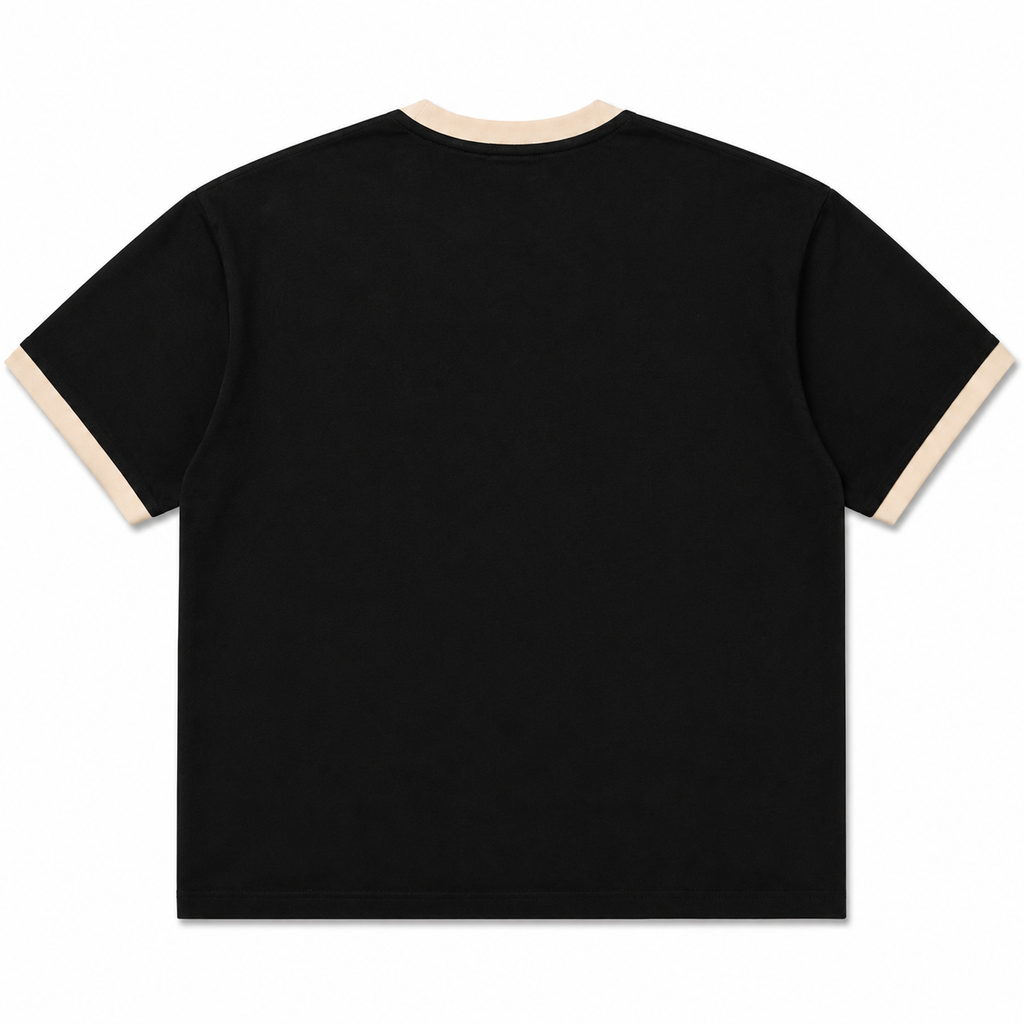 BERZERK Midnight Ringer Crop Boxy Fit Tee