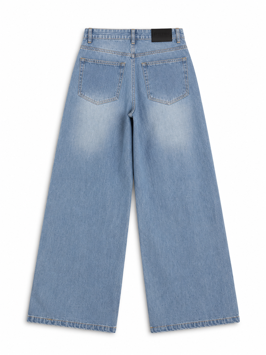 BLUE DENIM WIDE LEG JEANS