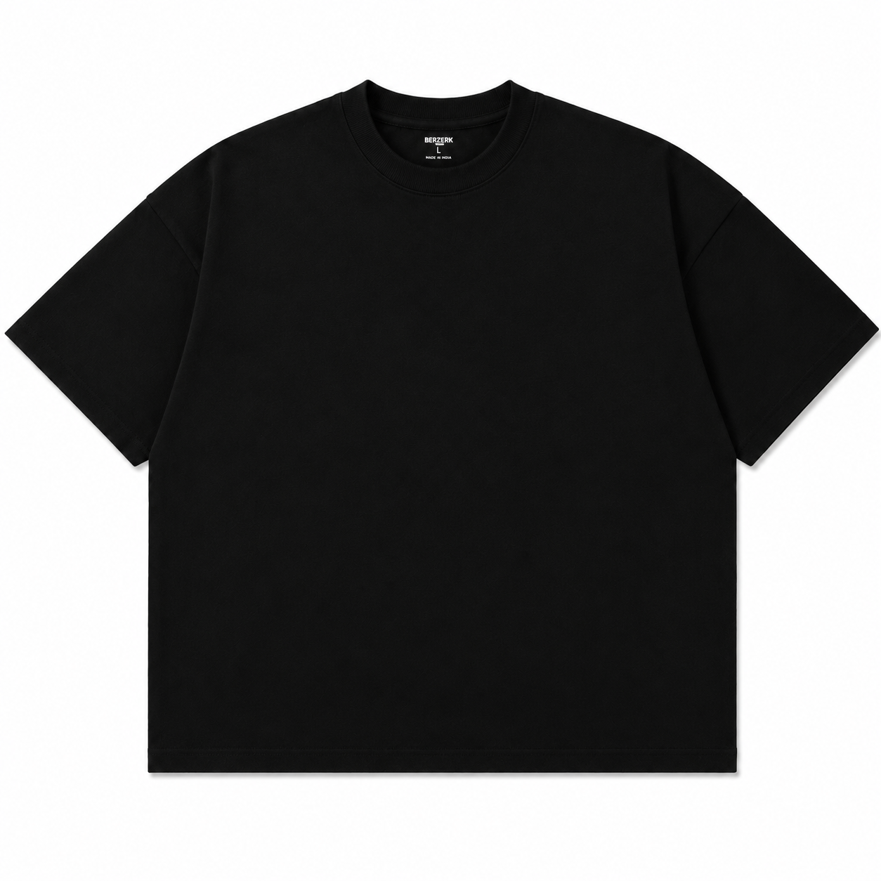 BERZERK Essential Black Crop Boxy Fit Tee