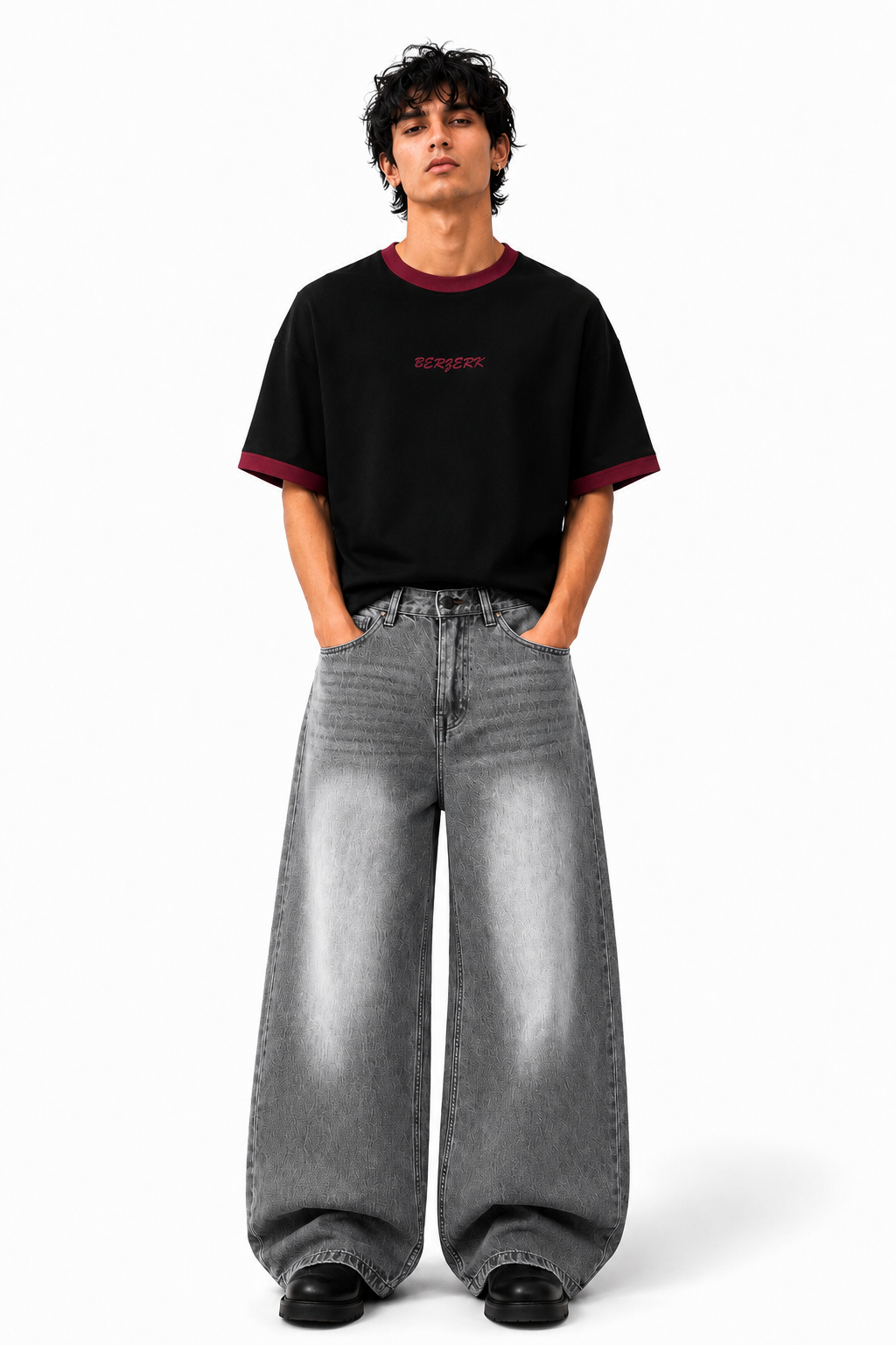 ASH WASHED WIDE LEG DENIM