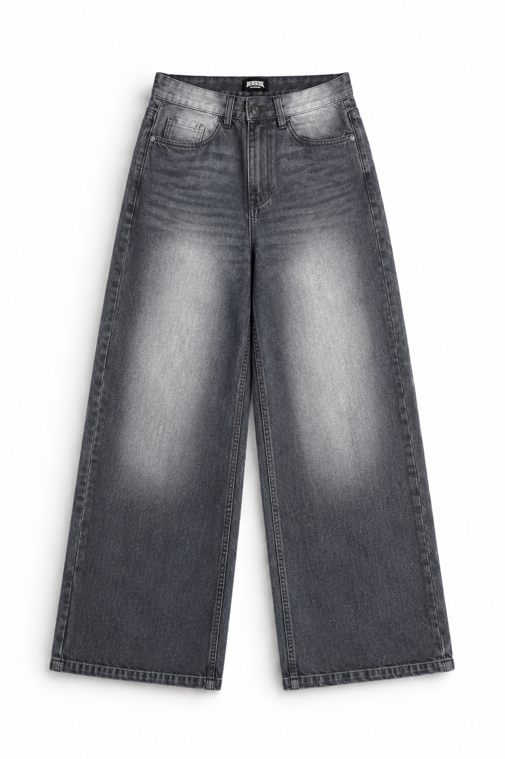 NOIR WASHED WIDE LEG DENIM