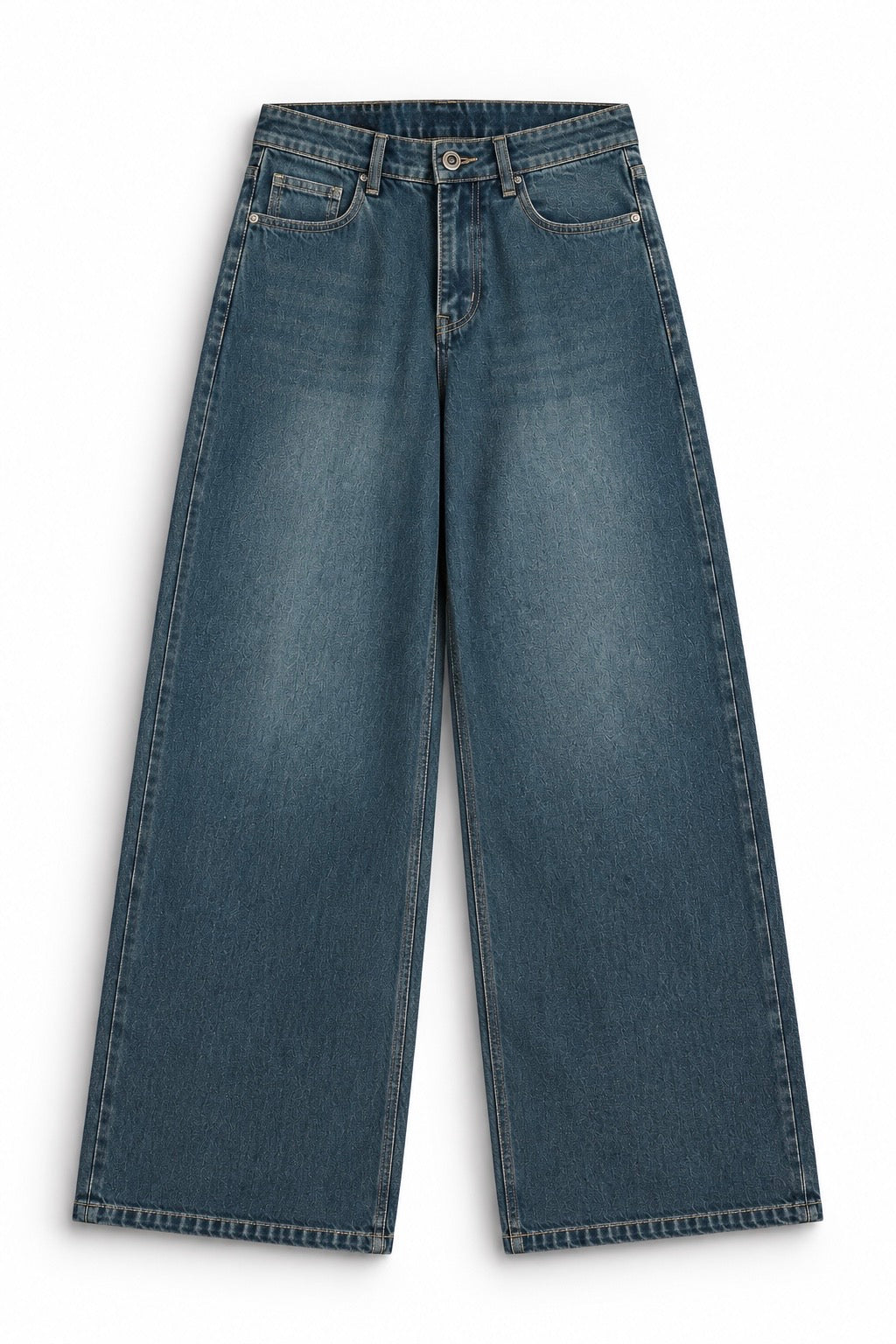 VINTAGE WASH WIDE LEG JEANS