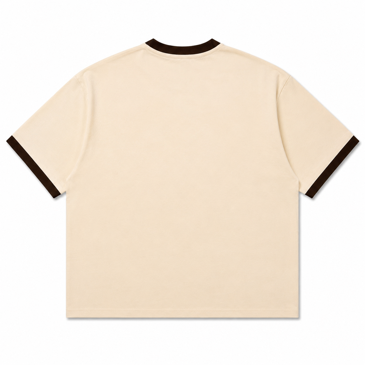 BERZERK Mocha Ringer Crop Boxy Fit Tee