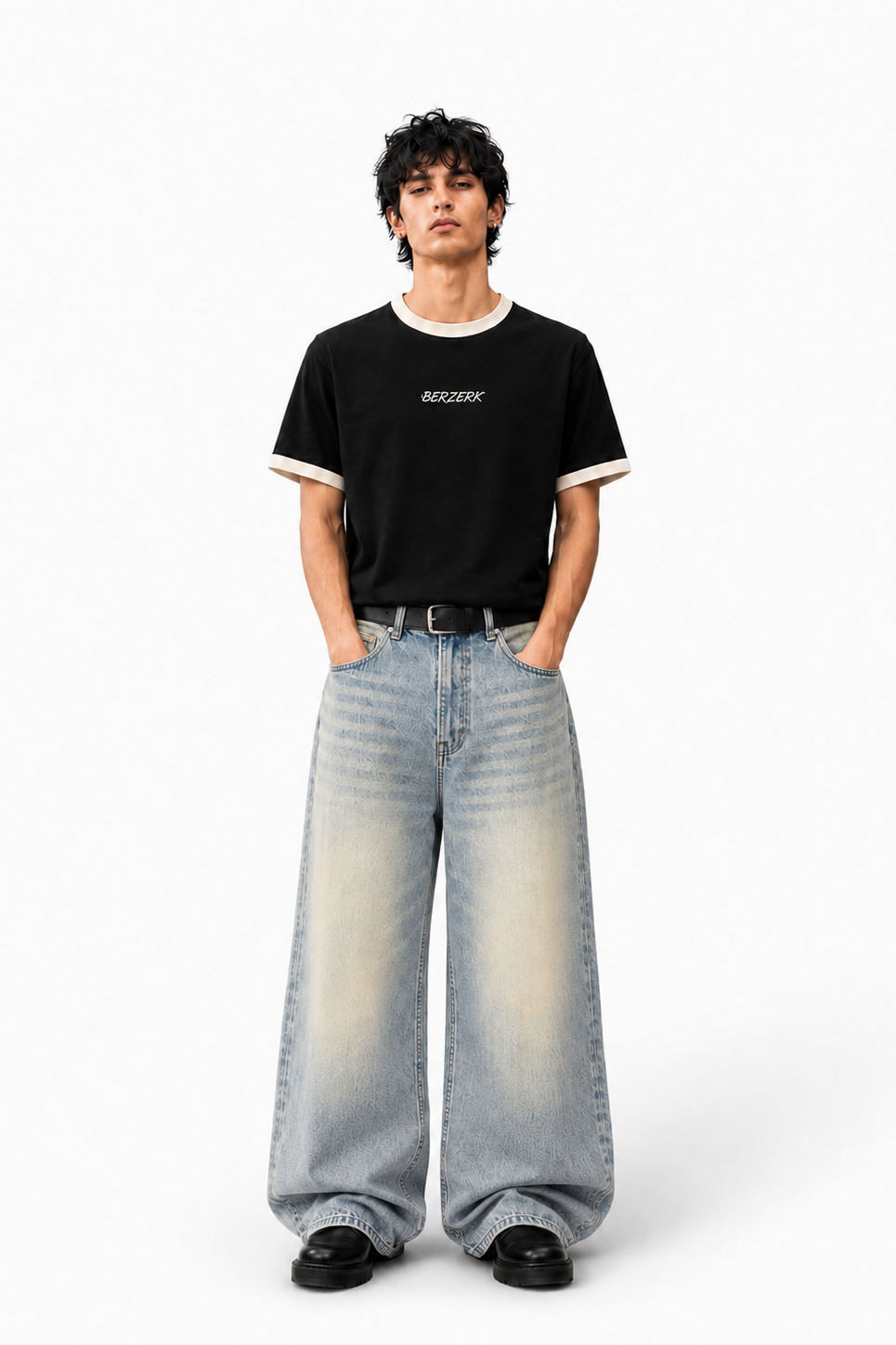 GLACIER WASH WIDE LEG JEANS