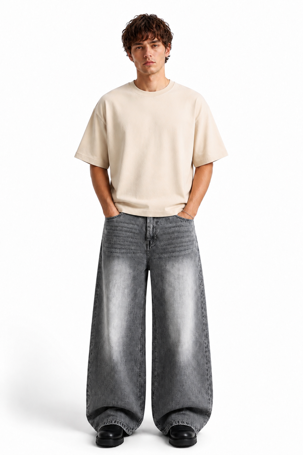 Essential Cream × Ash Wash Denim Combo