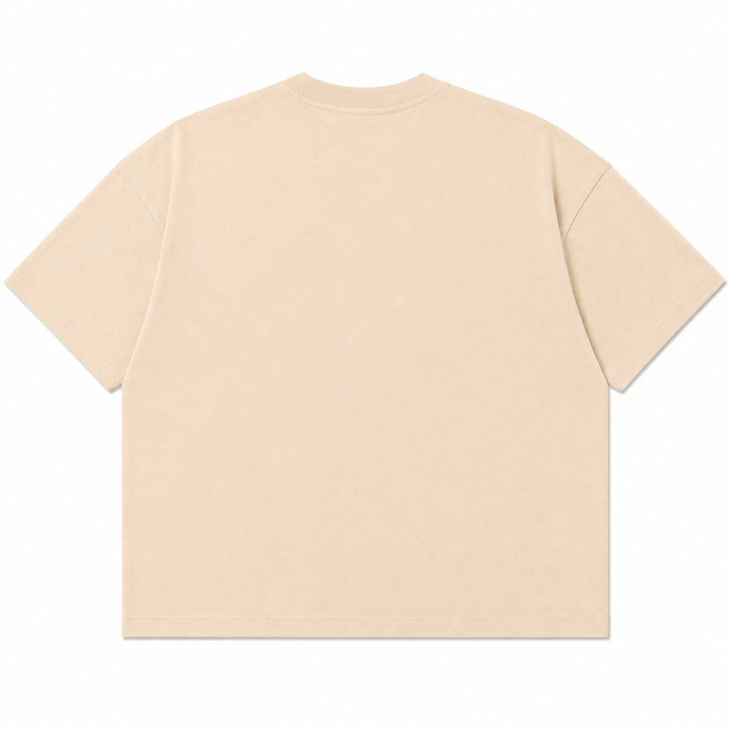 BERZERK Essential Cream Crop Boxy Fit Tee