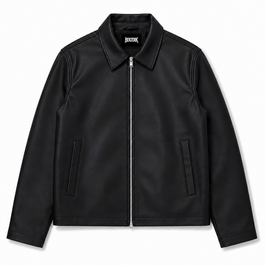 BLACK LEATHER JACKET BZK-4