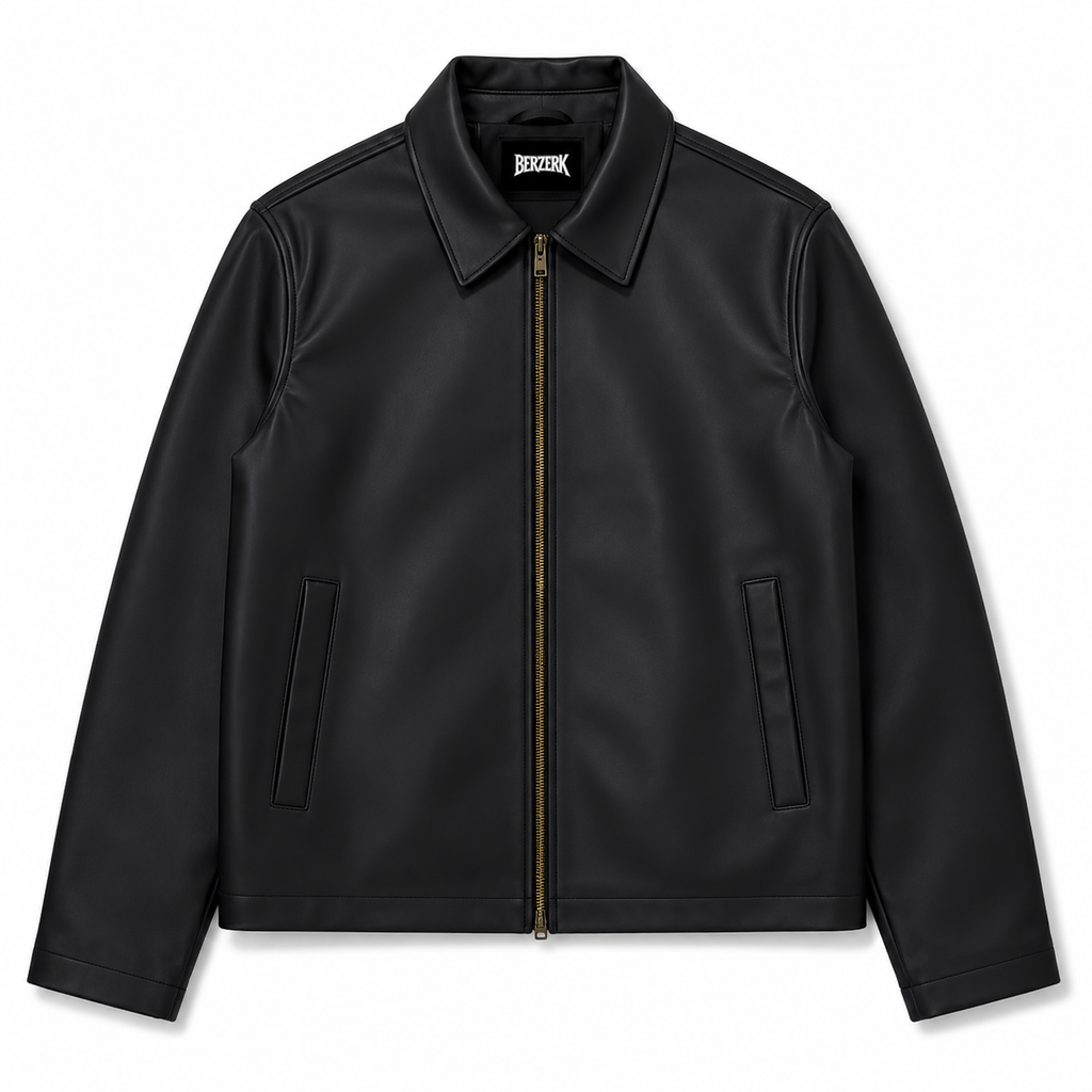 BLACK LEATHER JACKET BZK-4
