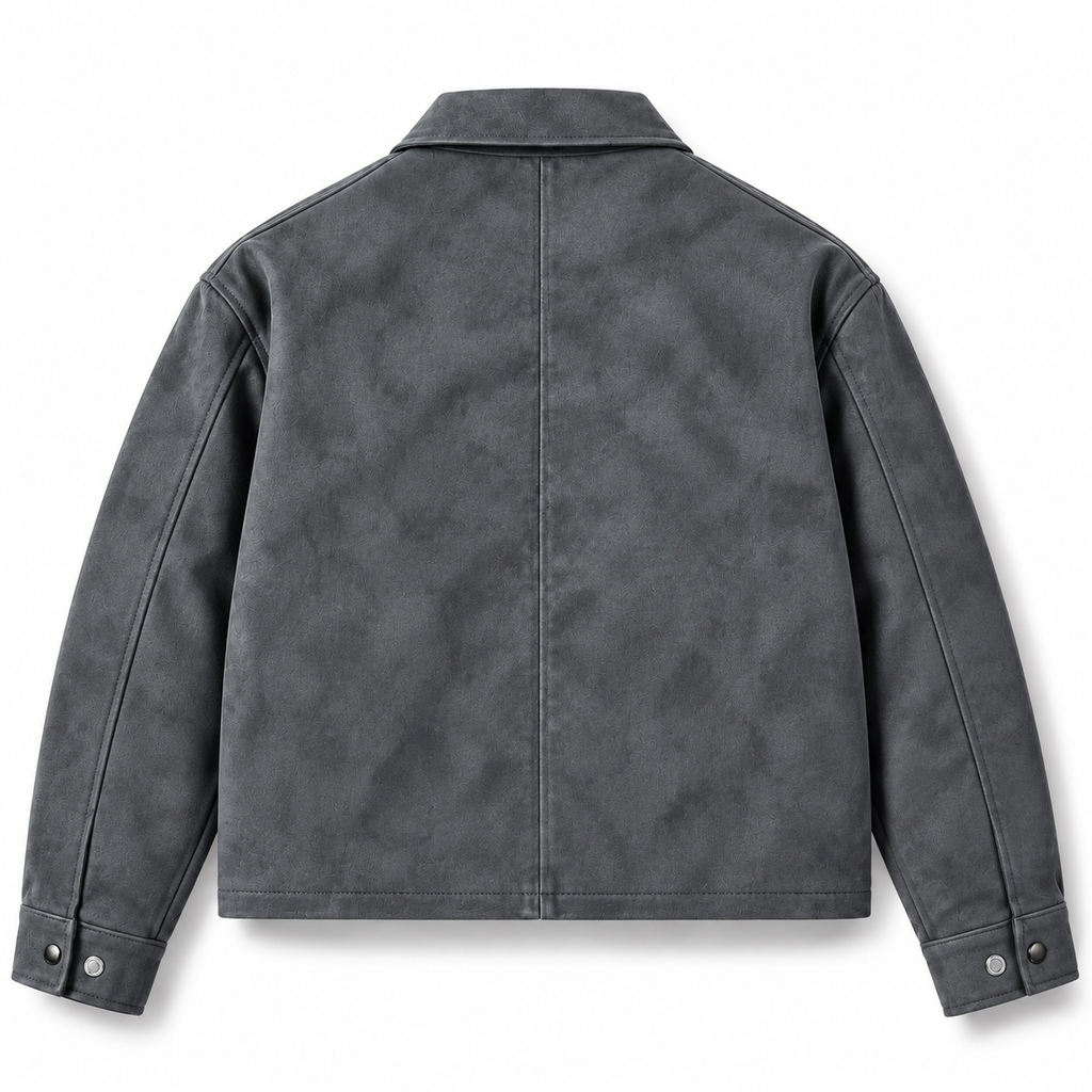 GREY SUEDE LEATHER JAKCET [BZK-LIMITED EDITION]