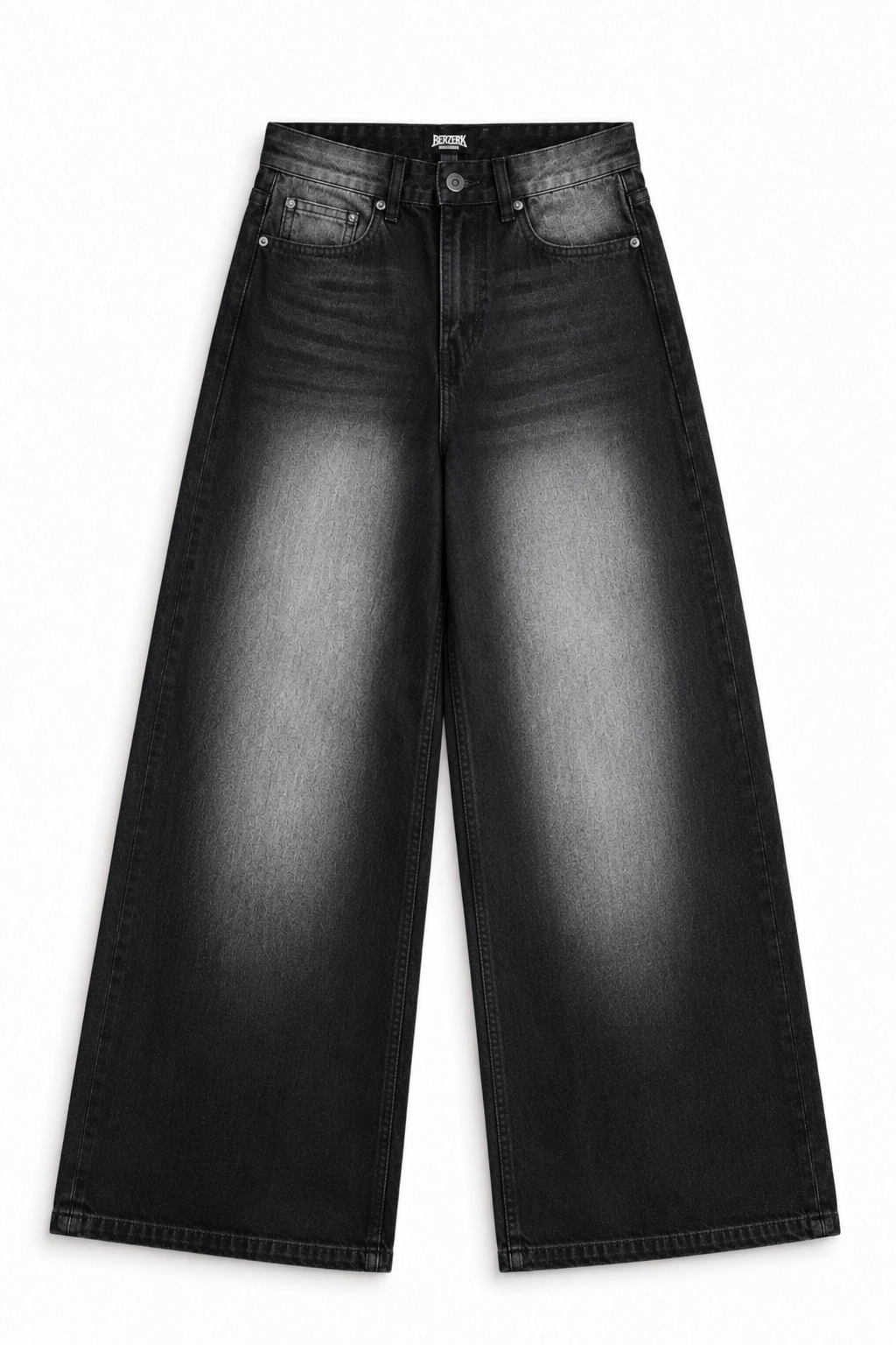 NOIR WASHED WIDE LEG DENIM