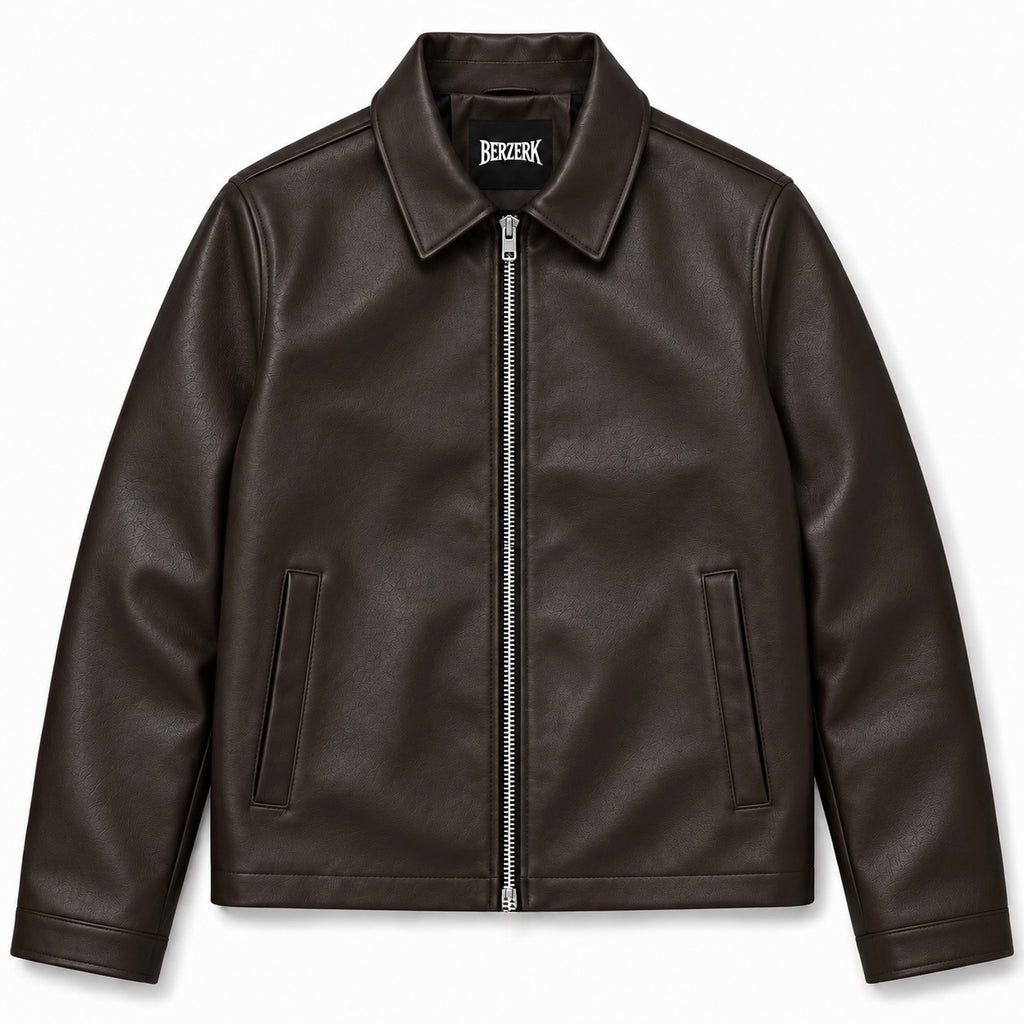BROWN LEATHER JACKET BZK-3