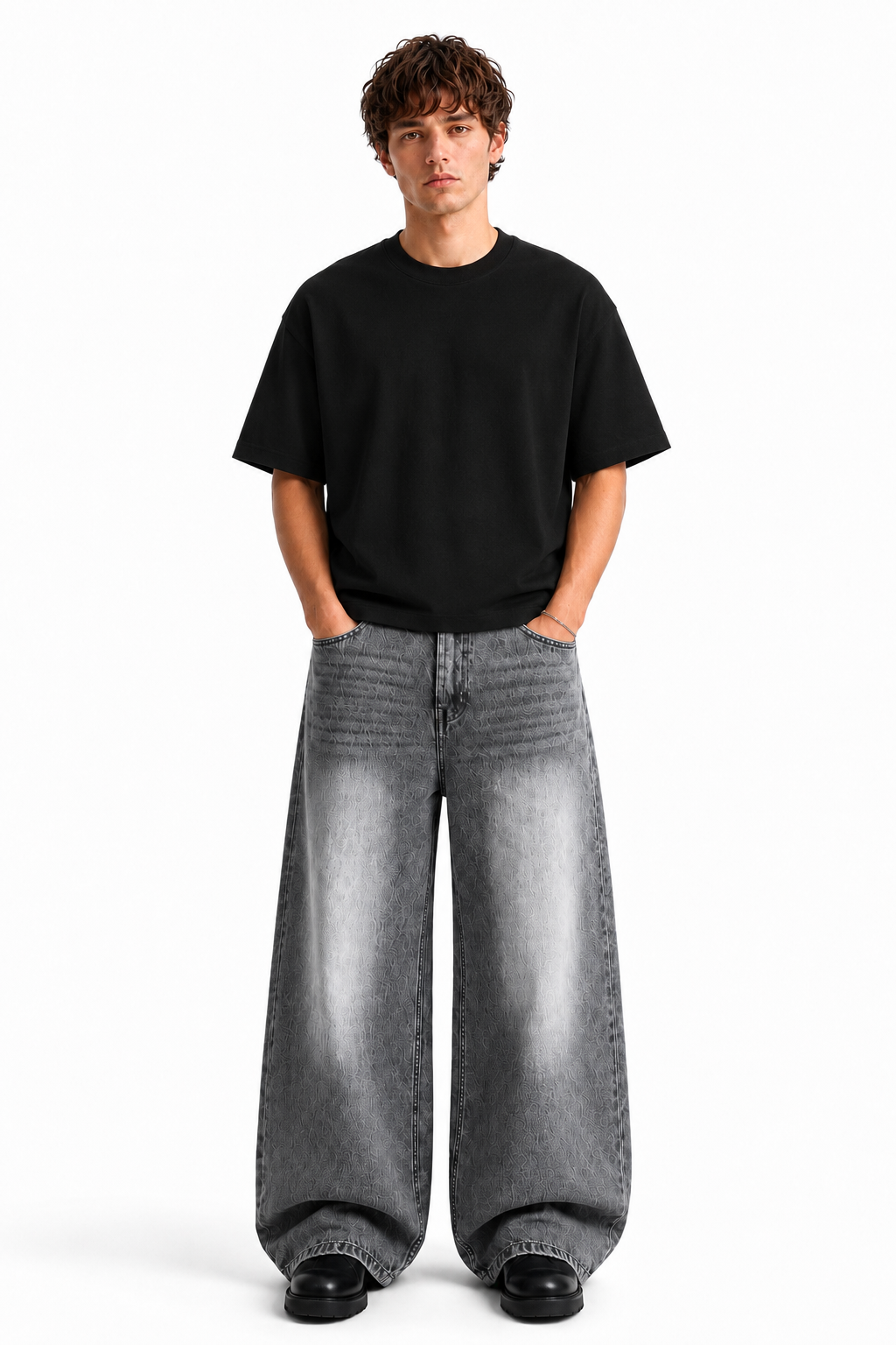 Essential Black × Ash Wash Denim Combo