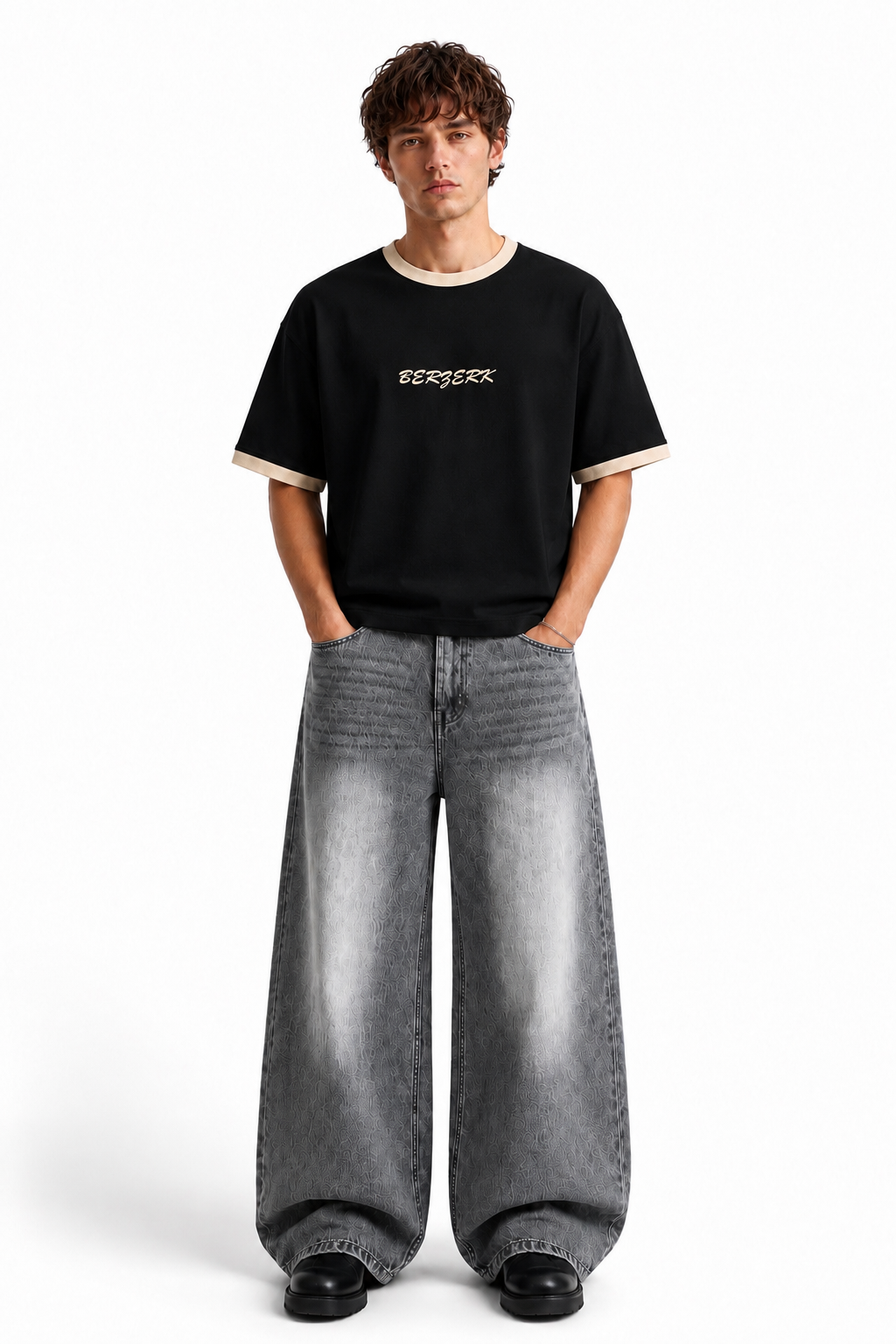 Midnight Tee × Ash Wash Denim Combo