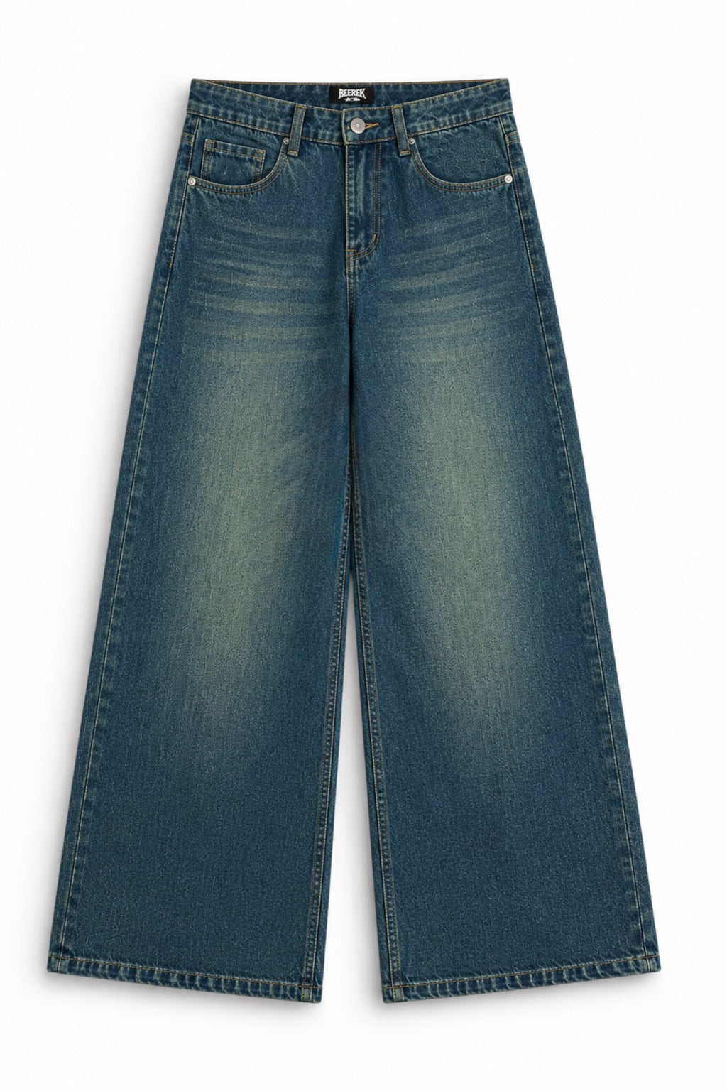 VINTAGE WASH WIDE LEG JEANS