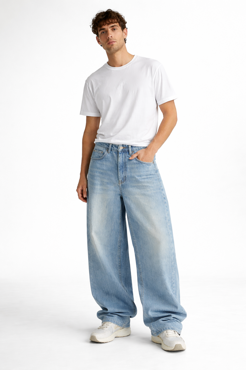 BLUE DENIM BAGGY JEANS