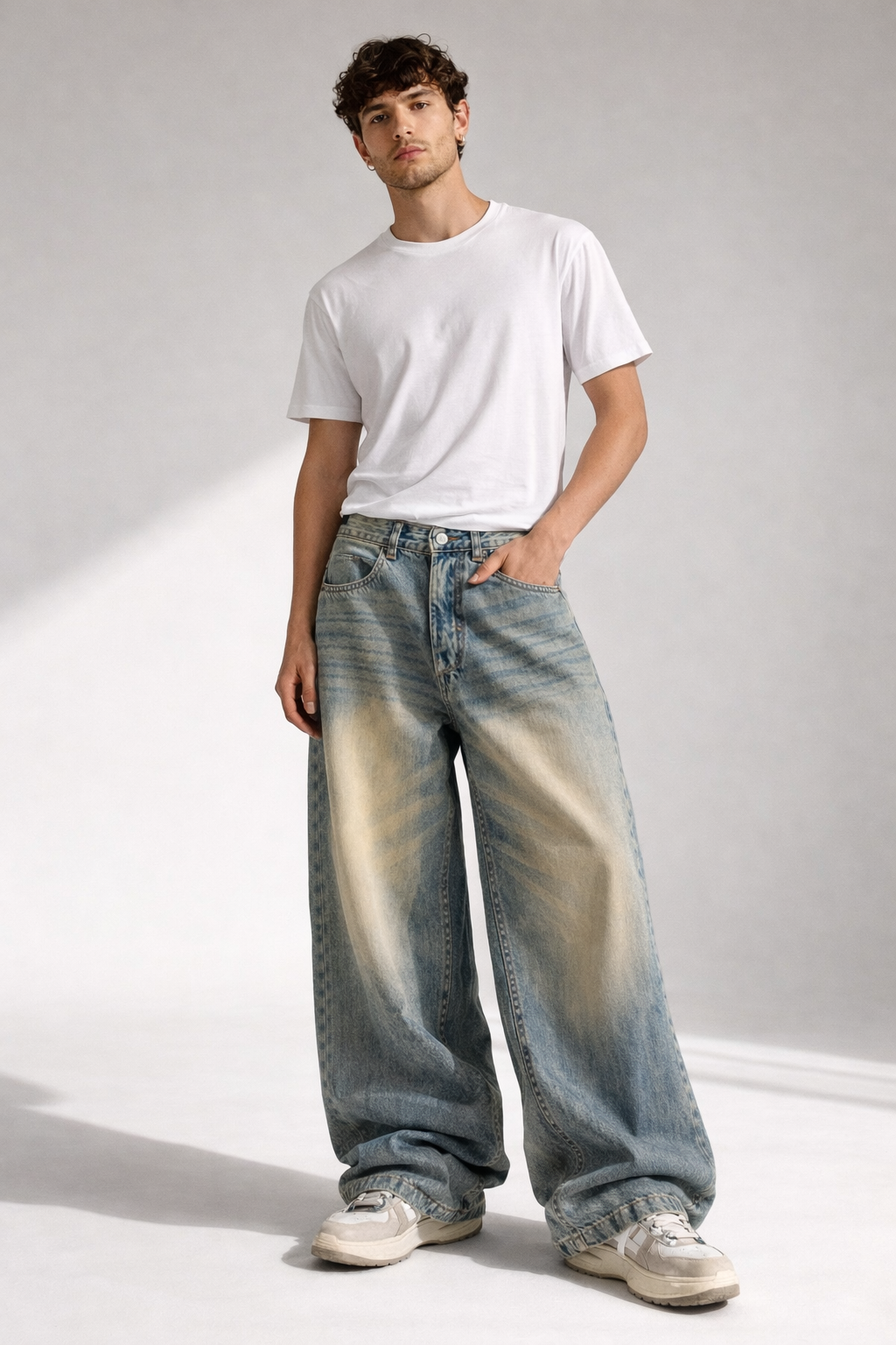 DUST FADE BLUE BAGGY JEANS (LIMITED EDITION)