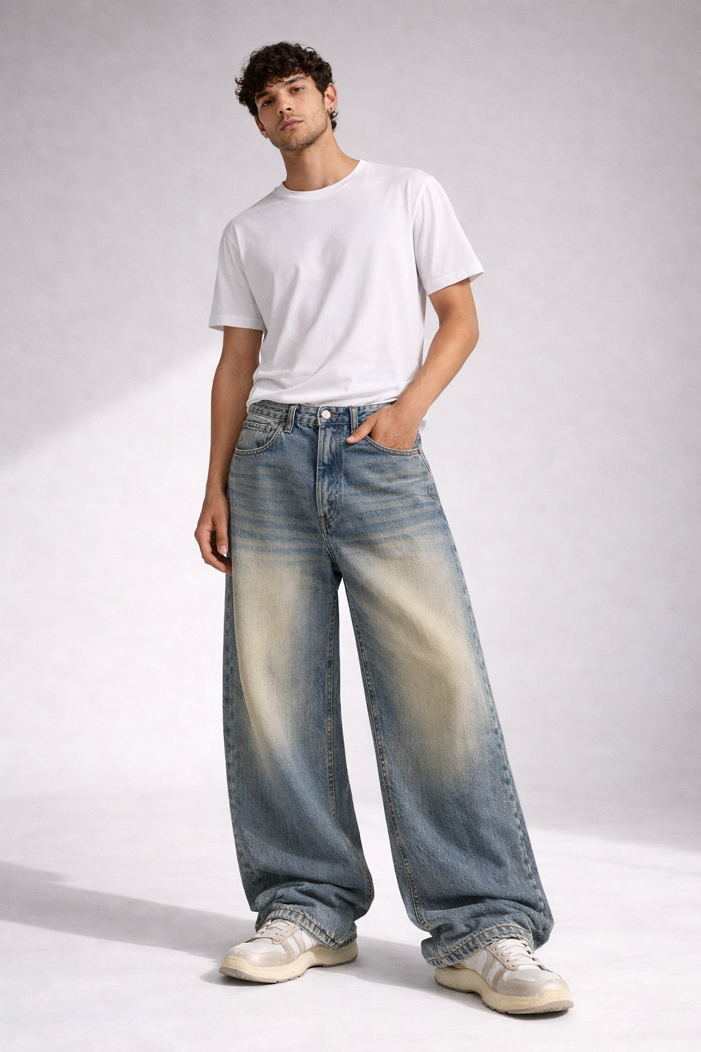 RETRO FADE BLUE BAGGY JEANS (LIMITED EDITION)