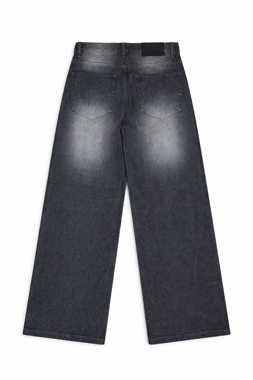 NOIR WASHED WIDE LEG DENIM