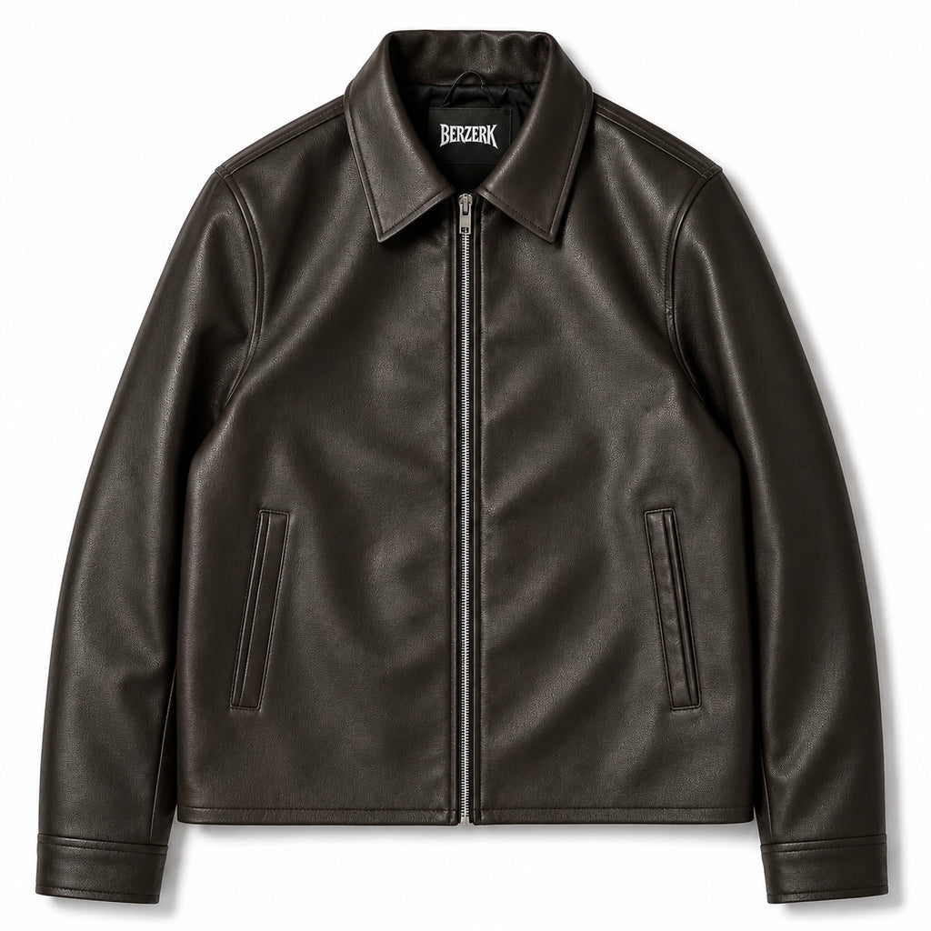 BROWN LEATHER JACKET[BZK-SPECIAL EDITION]