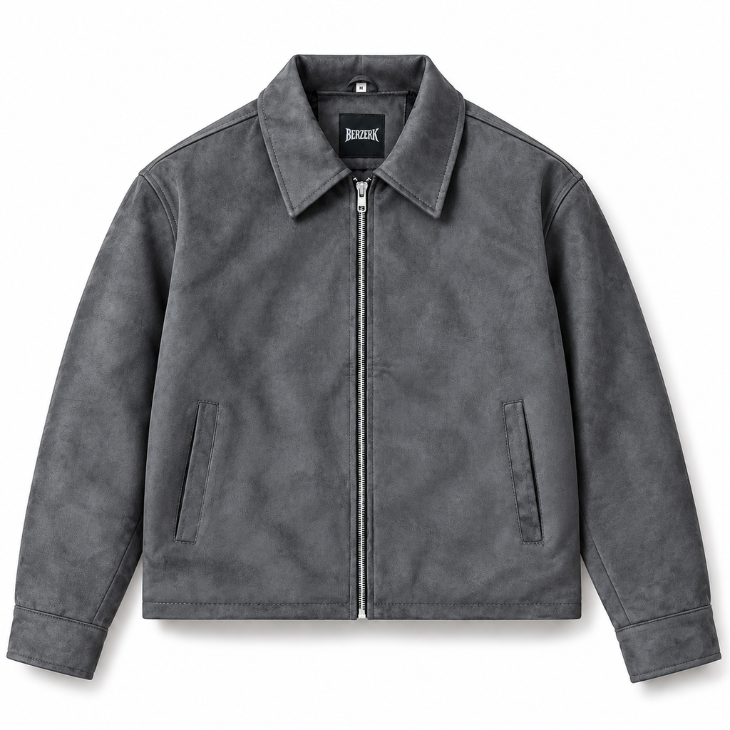 GREY SUEDE LEATHER JAKCET [BZK-LIMITED EDITION]