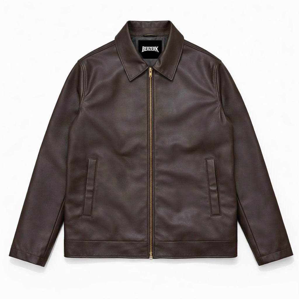 BROWN LEATHER JACKET BZK-3