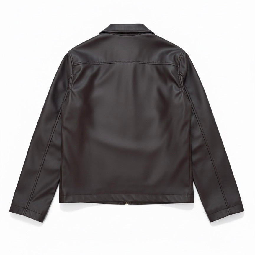 BROWN LEATHER JACKET BZK-3